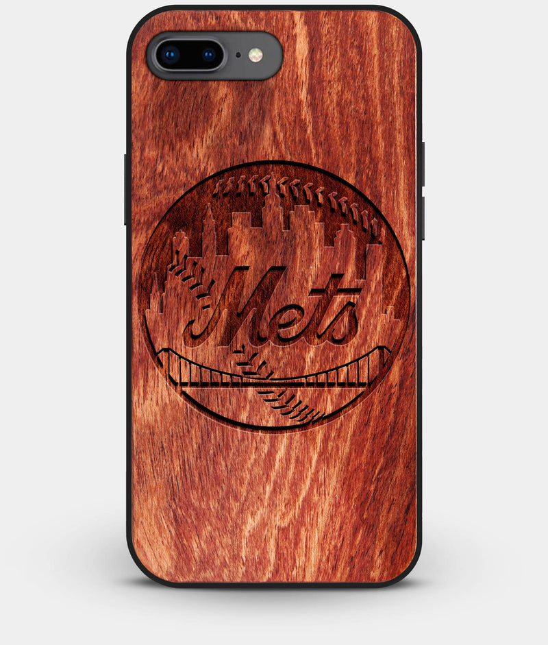 Best Custom Engraved Wood New York Mets iPhone 8 Plus Case - Engraved In Nature