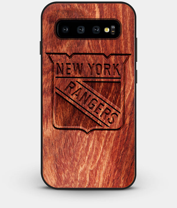 Best Custom Engraved Wood New York Rangers Galaxy S10 Plus Case - Engraved In Nature