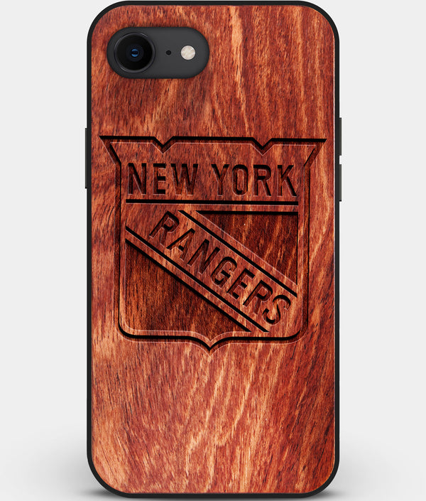 Best Custom Engraved Wood New York Rangers iPhone SE Case - Engraved In Nature