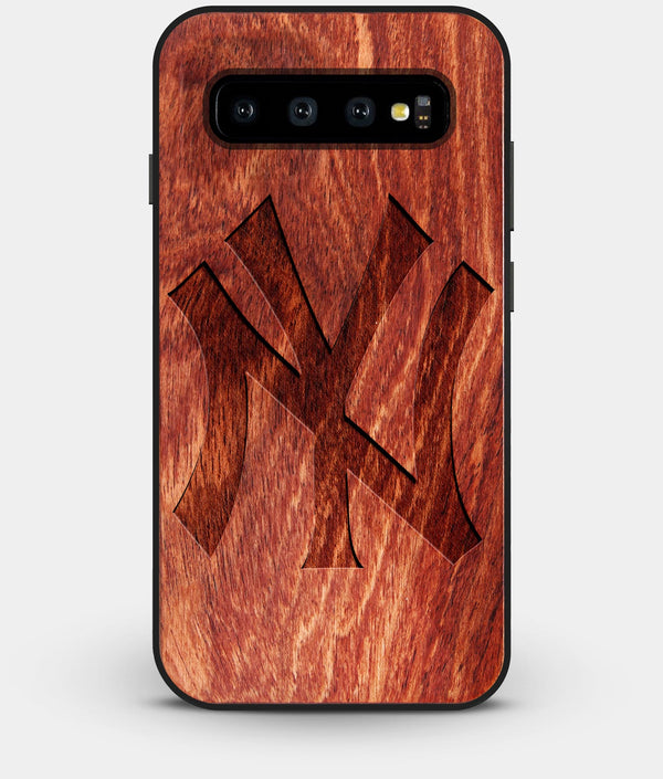 Best Custom Engraved Wood New York Yankees Galaxy S10 Case Classic - Engraved In Nature