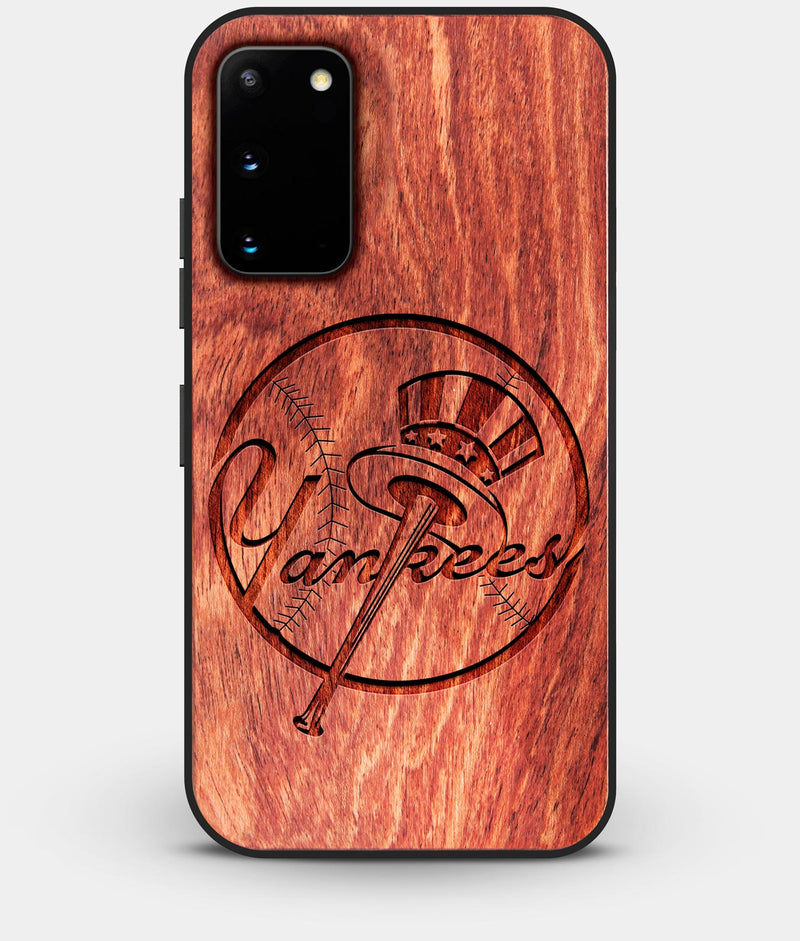 Best Wood New York Yankees Galaxy S20 FE Case - Custom Engraved Cover - Engraved In Nature