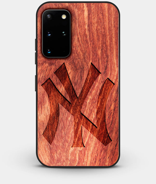 Best Custom Engraved Wood New York Yankees Galaxy S20 Plus Case Classic - Engraved In Nature