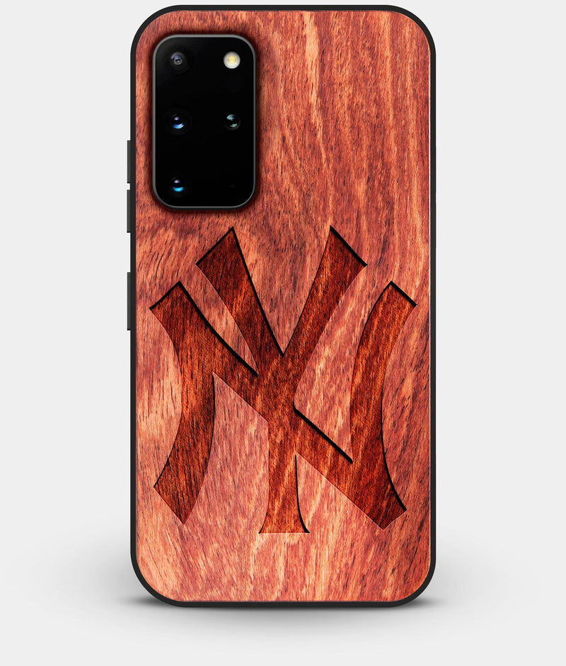 Best Custom Engraved Wood New York Yankees Galaxy S20 Plus Case Classic - Engraved In Nature