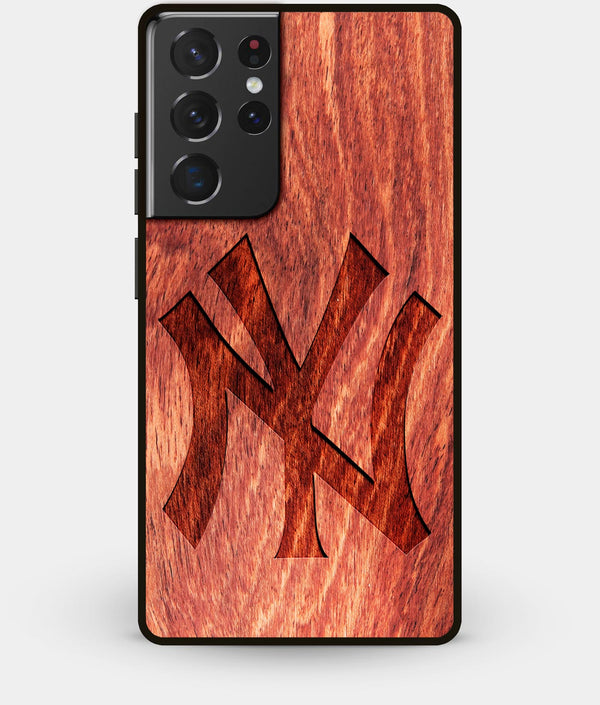 Best Wood New York Yankees Galaxy S21 Ultra Case - Custom Engraved Cover - CoverClassic - Engraved In Nature