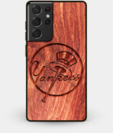 Best Wood New York Yankees Galaxy S21 Ultra Case - Custom Engraved Cover - Engraved In Nature