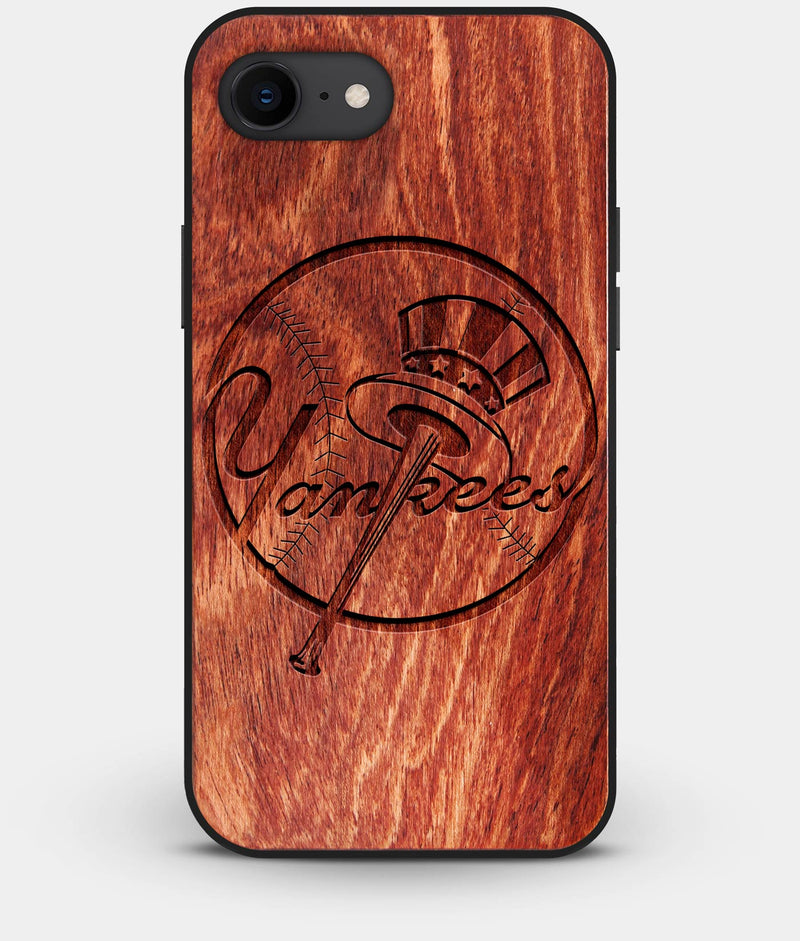 Best Custom Engraved Wood New York Yankees iPhone 8 Case - Engraved In Nature