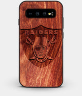 Best Custom Engraved Wood Las Vegas Raiders Galaxy S10 Plus Case - Engraved In Nature