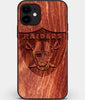 Custom Carved Wood Las Vegas Raiders iPhone 11 Case | Personalized Mahogany Wood Las Vegas Raiders Cover, Birthday Gift, Gifts For Him, Monogrammed Gift For Fan | by Engraved In Nature