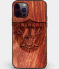 Custom Carved Wood Las Vegas Raiders iPhone 12 Pro Max Case | Personalized Mahogany Wood Las Vegas Raiders Cover, Birthday Gift, Gifts For Him, Monogrammed Gift For Fan | by Engraved In Nature