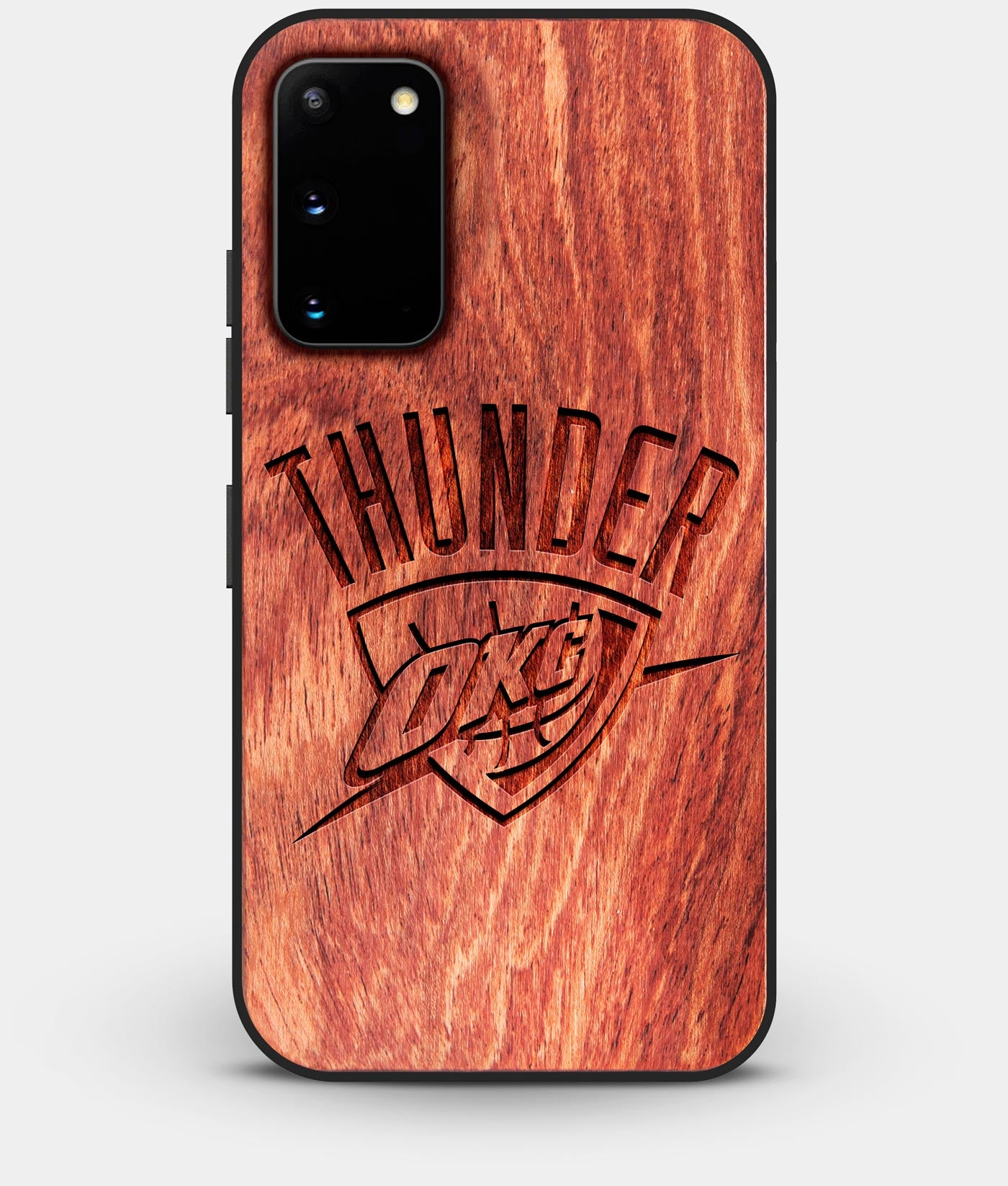 Custom Engraved Wood OKC Thunder Galaxy S20 Case Free Custom