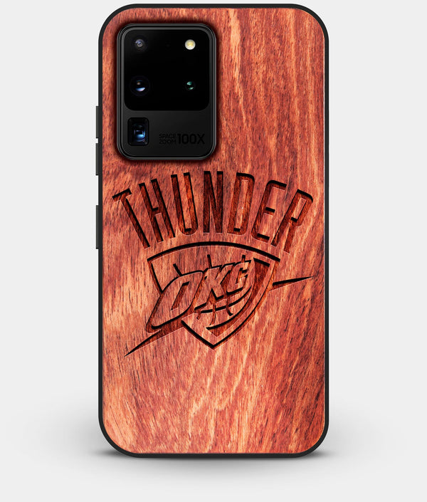 Best Custom Engraved Wood OKC Thunder Galaxy S20 Ultra Case - Engraved In Nature