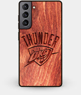 Best Wood OKC Thunder Galaxy S21 Case - Custom Engraved Cover - Engraved In Nature