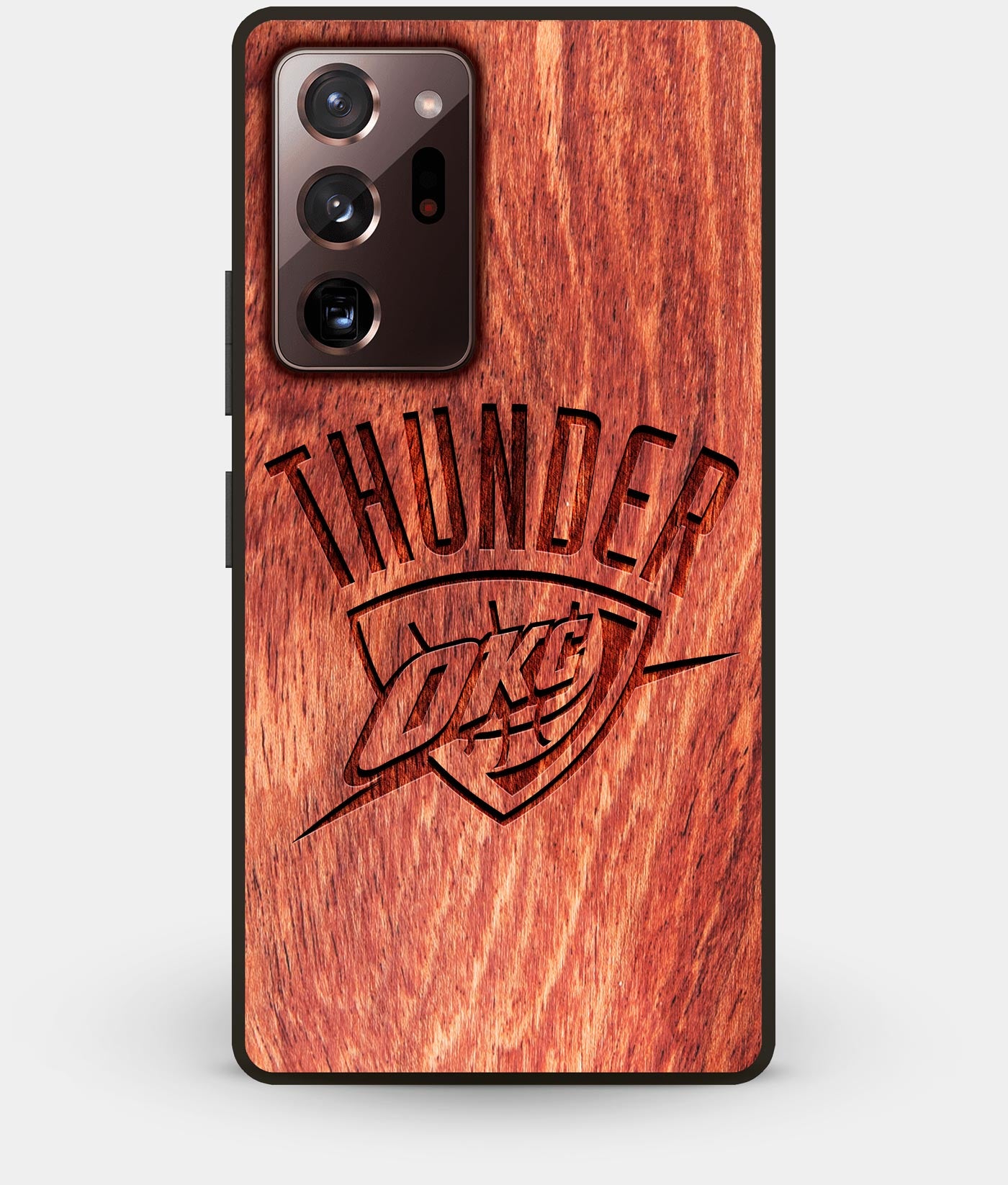 Custom Engraved Wood OKC Thunder Note 20 Ultra Case Free Custom