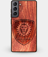 Best Wood Orlando City SC Galaxy S21 Plus Case - Custom Engraved Cover - Engraved In Nature