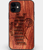 Custom Carved Wood Orlando Magic iPhone 12 Case | Personalized Mahogany Wood Orlando Magic Cover, Birthday Gift, Gifts For Him, Monogrammed Gift For Fan | by Engraved In Nature