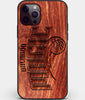Custom Carved Wood Orlando Magic iPhone 12 Pro Case | Personalized Mahogany Wood Orlando Magic Cover, Birthday Gift, Gifts For Him, Monogrammed Gift For Fan | by Engraved In Nature