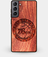 Best Wood Philadelphia 76Ers Galaxy S21 Plus Case - Custom Engraved Cover - Engraved In Nature