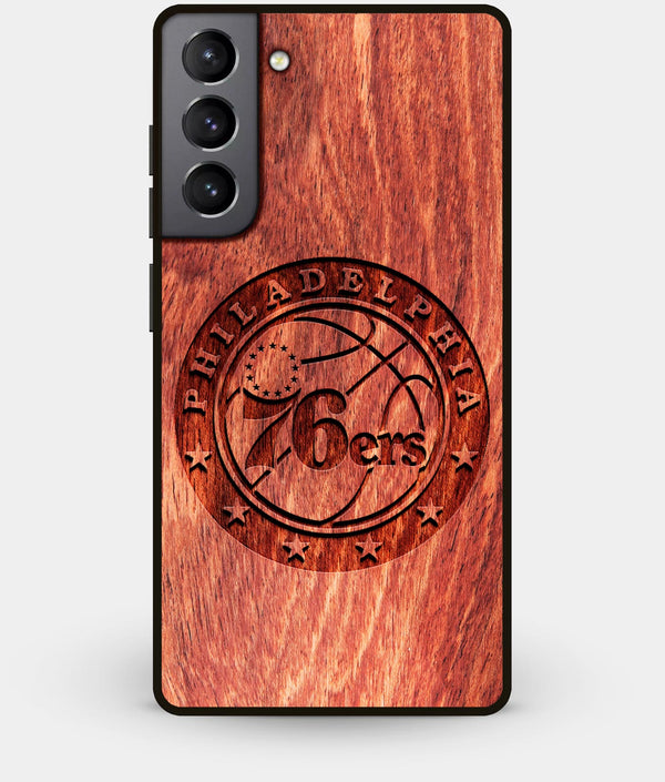 Best Wood Philadelphia 76Ers Galaxy S21 Plus Case - Custom Engraved Cover - Engraved In Nature