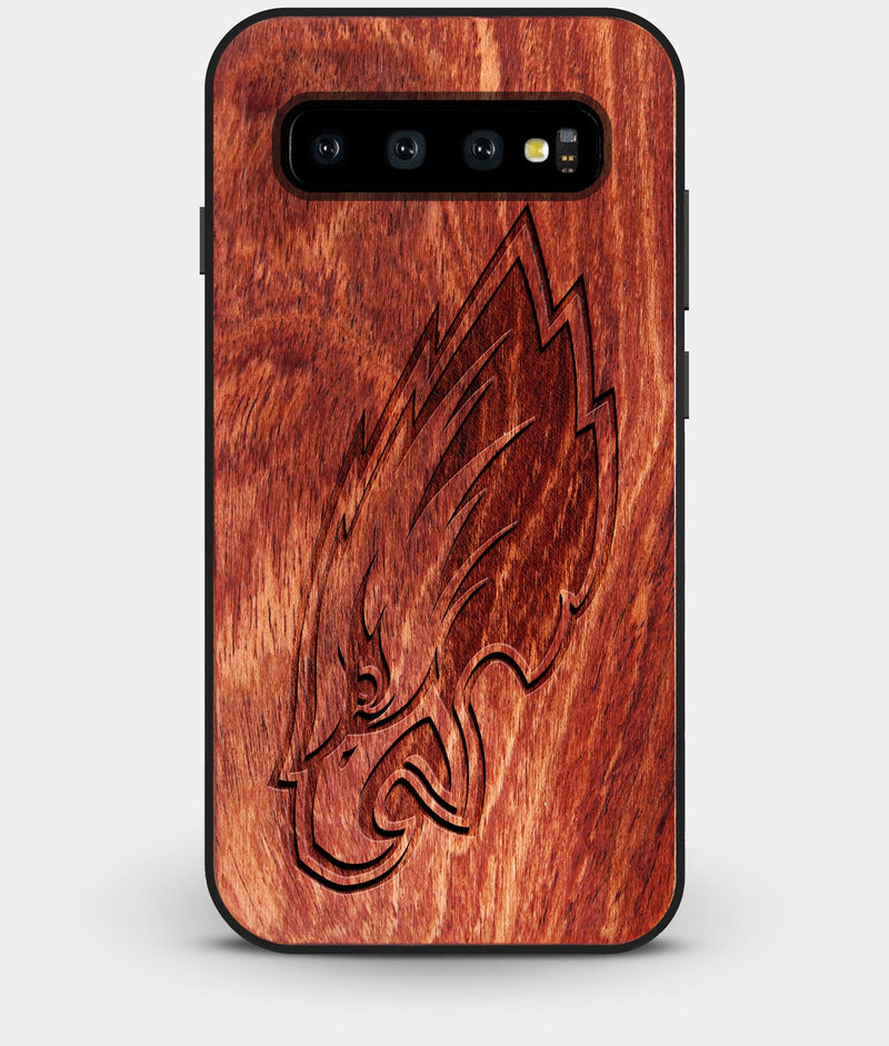 Best Custom Engraved Wood Philadelphia Eagles Galaxy S10 Case - Engraved In Nature