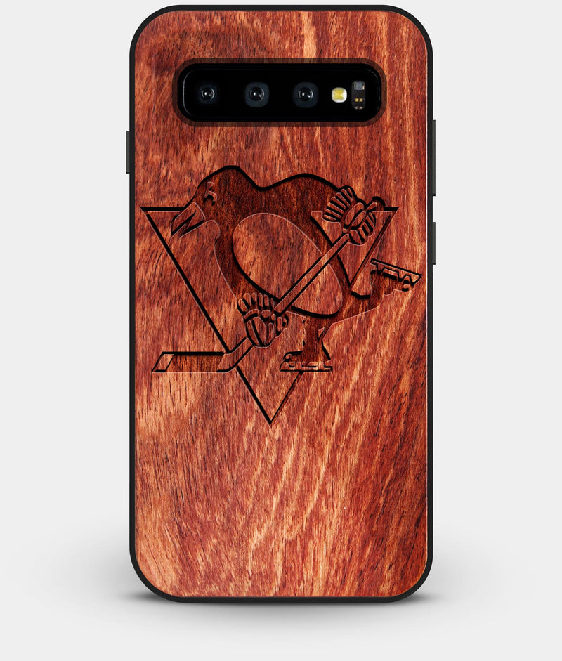 Best Custom Engraved Wood Pittsburgh Penguins Galaxy S10 Case - Engraved In Nature