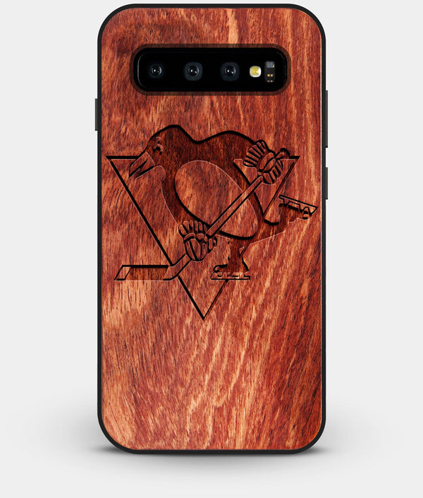 Best Custom Engraved Wood Pittsburgh Penguins Galaxy S10 Plus Case - Engraved In Nature