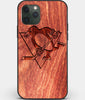 Custom Carved Wood Pittsburgh Penguins iPhone 11 Pro Max Case | Personalized Mahogany Wood Pittsburgh Penguins Cover, Birthday Gift, Gifts For Him, Monogrammed Gift For Fan | by Engraved In Nature