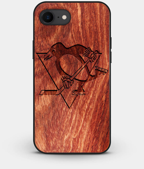 Best Custom Engraved Wood Pittsburgh Penguins iPhone 8 Case - Engraved In Nature