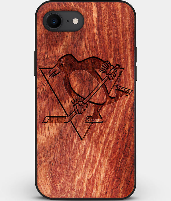 Best Custom Engraved Wood Pittsburgh Penguins iPhone SE Case - Engraved In Nature