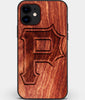Custom Carved Wood Pittsburgh Pirates iPhone 12 Case Classic | Personalized Mahogany Wood Pittsburgh Pirates Cover, Birthday Gift, Gifts For Him, Monogrammed Gift For Fan | by Engraved In Nature