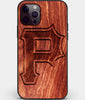 Custom Carved Wood Pittsburgh Pirates iPhone 12 Pro Case Classic | Personalized Mahogany Wood Pittsburgh Pirates Cover, Birthday Gift, Gifts For Him, Monogrammed Gift For Fan | by Engraved In Nature