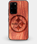 Best Custom Engraved Wood Pittsburgh Steelers Galaxy S20 Plus Case - Engraved In Nature