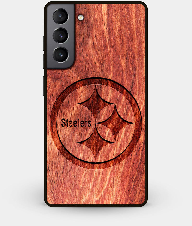 Best Wood Pittsburgh Steelers Galaxy S21 Case - Custom Engraved Cover - Engraved In Nature