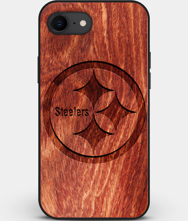 Best Custom Engraved Wood Pittsburgh Steelers iPhone SE Case - Engraved In Nature