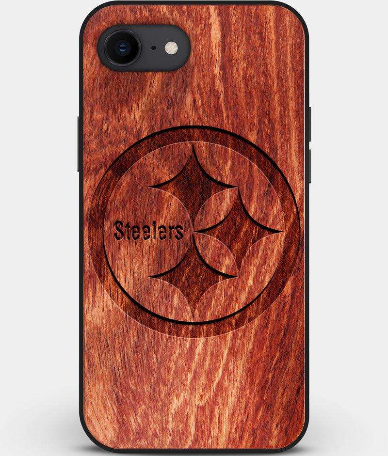 Best Custom Engraved Wood Pittsburgh Steelers iPhone SE Case - Engraved In Nature