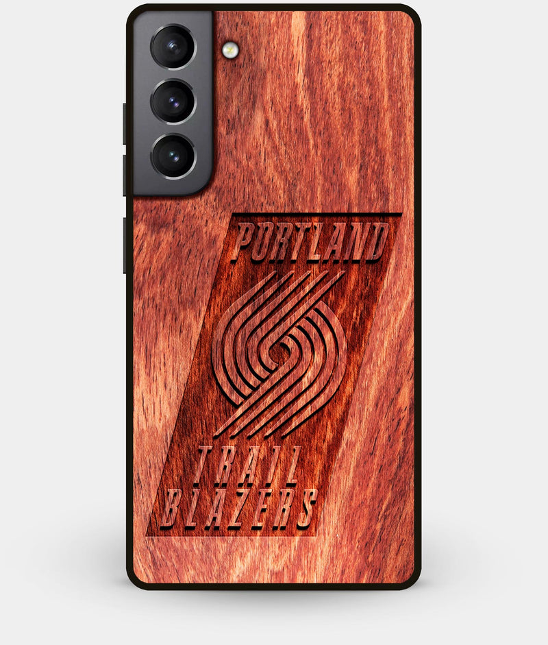 Best Wood Portland Trail Blazers Galaxy S21 Case - Custom Engraved Cover - Engraved In Nature