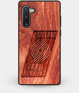 Best Custom Engraved Wood Portland Trail Blazers Note 10 Case - Engraved In Nature