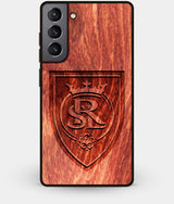 Best Wood Real Salt Lake Galaxy S21 Plus Case - Custom Engraved Cover - Engraved In Nature