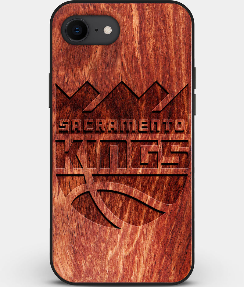 Best Custom Engraved Wood Sacramento Kings iPhone SE Case - Engraved In Nature