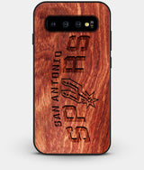 Best Custom Engraved Wood San Antonio Spurs Galaxy S10 Plus Case - Engraved In Nature