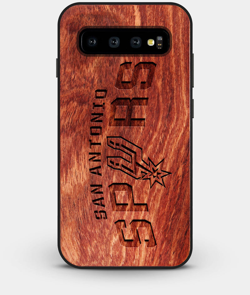 Best Custom Engraved Wood San Antonio Spurs Galaxy S10 Plus Case - Engraved In Nature