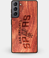 Best Wood San Antonio Spurs Galaxy S21 Case - Custom Engraved Cover - Engraved In Nature