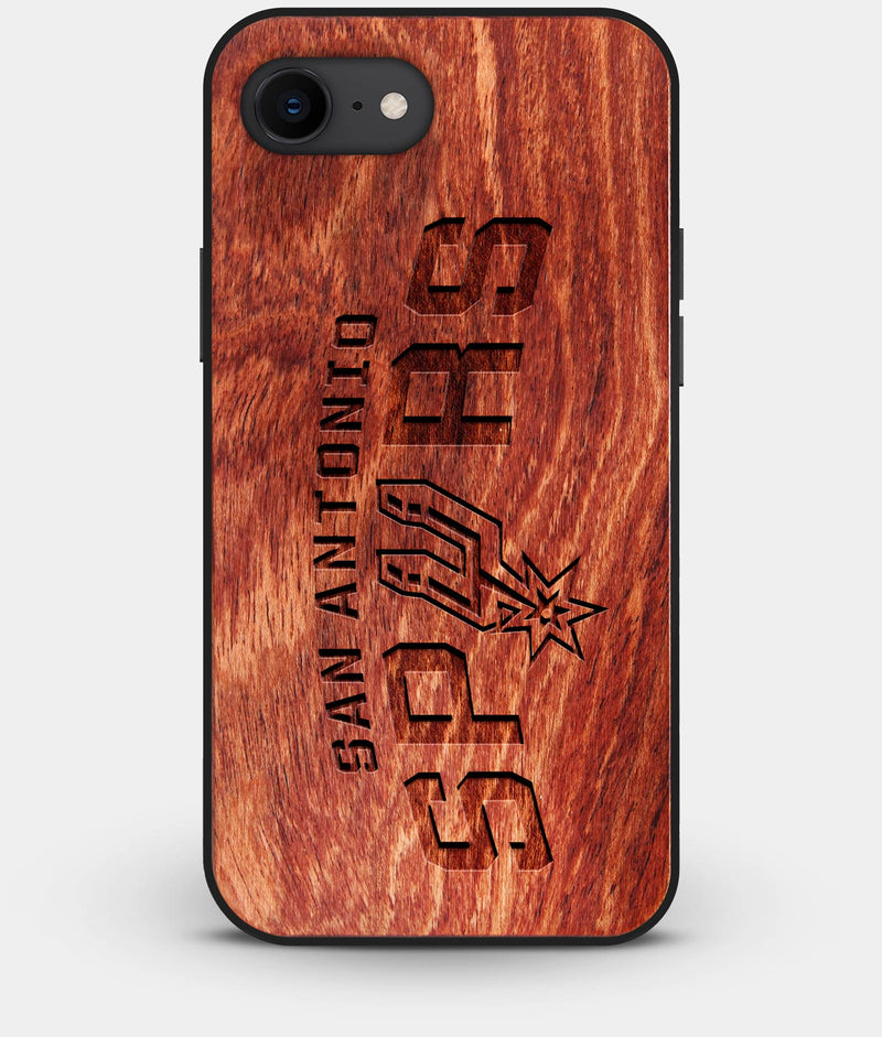 Best Custom Engraved Wood San Antonio Spurs iPhone 8 Case - Engraved In Nature