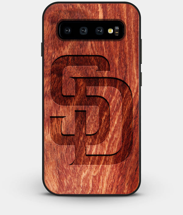 Best Custom Engraved Wood San Diego Padres Galaxy S10 Plus Case - Engraved In Nature