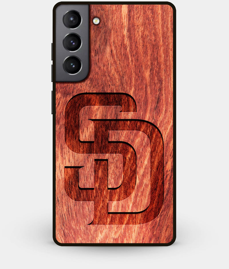 Best Wood San Diego Padres Galaxy S21 Case - Custom Engraved Cover - Engraved In Nature