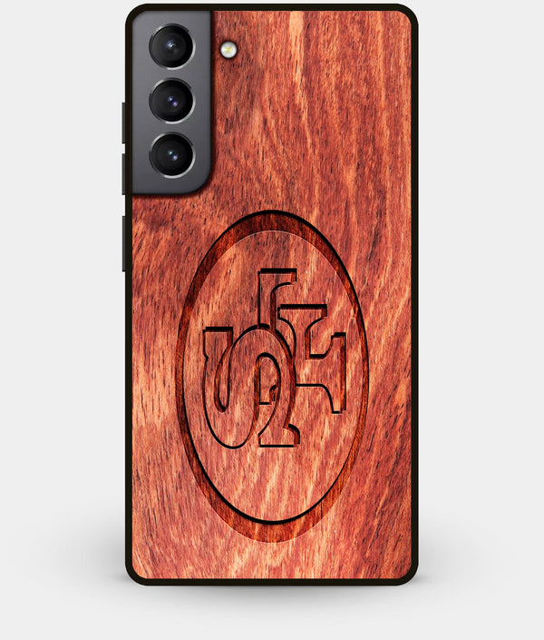 Best Wood San Francisco 49ers Galaxy S21 Plus Case - Custom Engraved Cover - Engraved In Nature