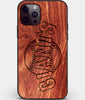 Custom Carved Wood San Francisco Giants iPhone 12 Pro Max Case | Personalized Mahogany Wood San Francisco Giants Cover, Birthday Gift, Gifts For Him, Monogrammed Gift For Fan | by Engraved In Nature
