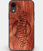 Custom Carved Wood San Francisco Giants iPhone XR Case | Personalized Mahogany Wood San Francisco Giants Cover, Birthday Gift, Gifts For Him, Monogrammed Gift For Fan | by Engraved In Nature