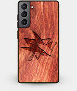 Best Wood San Jose Sharks Galaxy S21 Plus Case - Custom Engraved Cover - Engraved In Nature