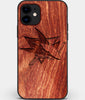 Custom Carved Wood San Jose Sharks iPhone 11 Case | Personalized Mahogany Wood San Jose Sharks Cover, Birthday Gift, Gifts For Him, Monogrammed Gift For Fan | by Engraved In Nature