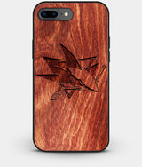 Best Custom Engraved Wood San Jose Sharks iPhone 7 Plus Case - Engraved In Nature